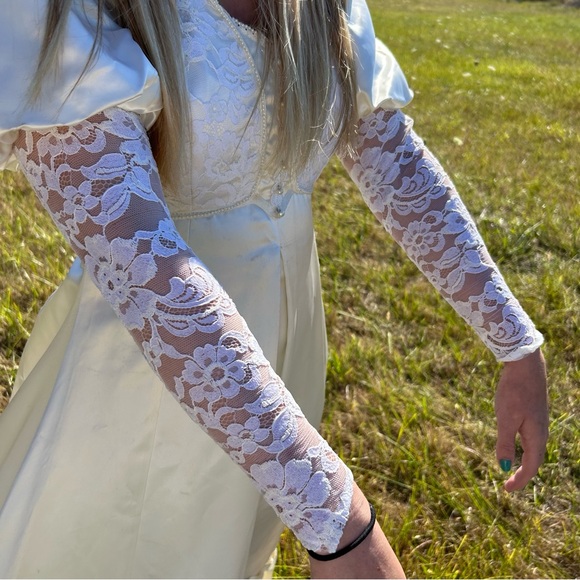 Vintage 70s Gunne Sax Romantic Renaissance Bridal Collection Wedding Dress Sz 9 - Picture 9 of 15